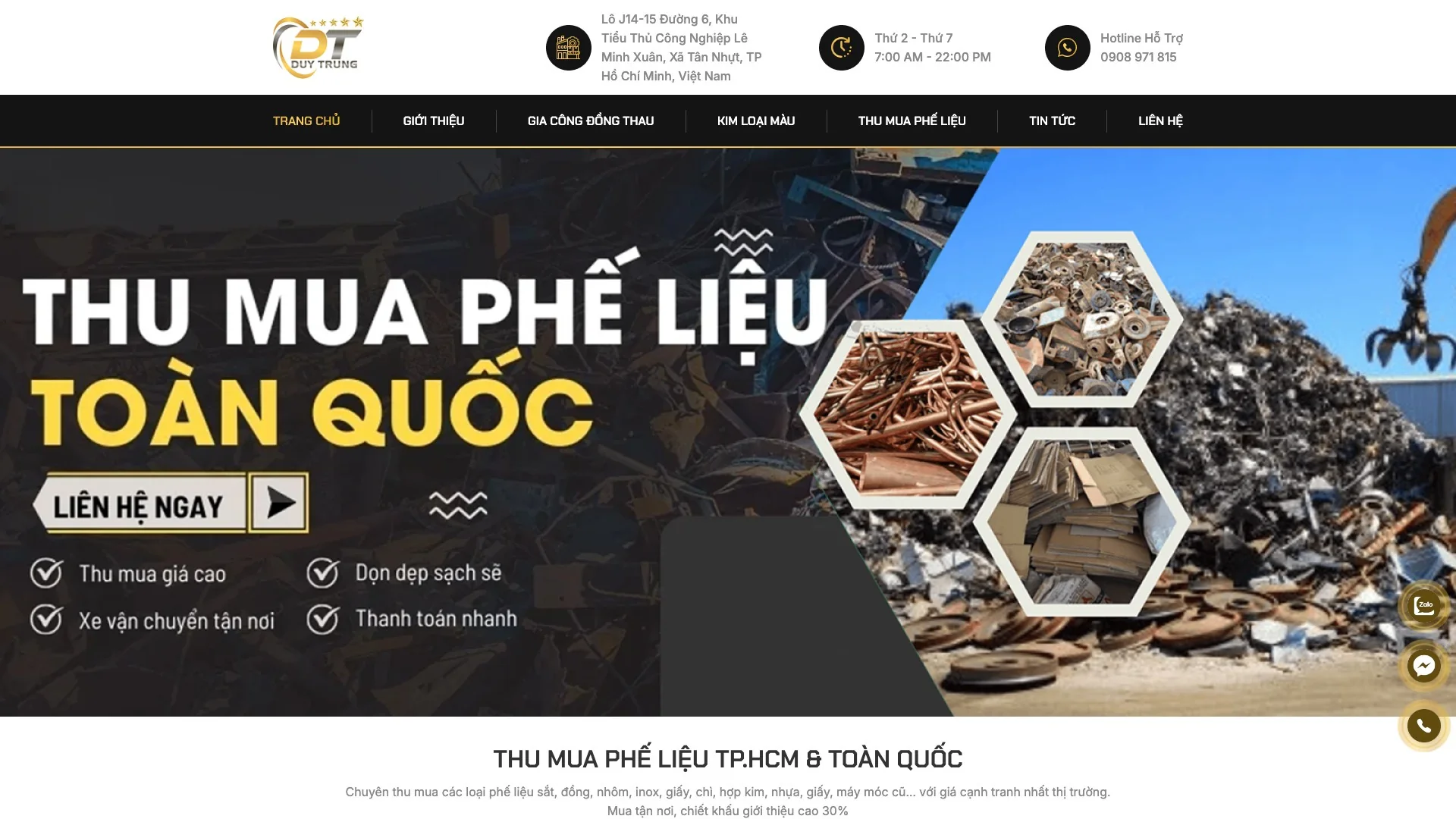 Duy Trung production website preview
