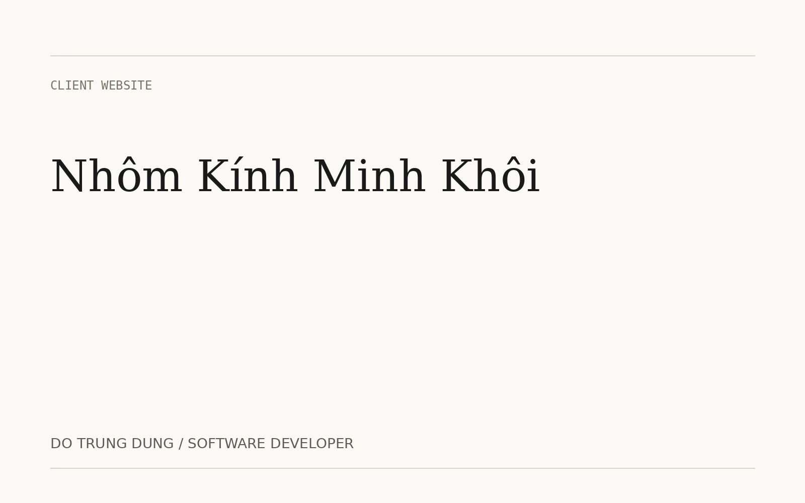 Nhôm Kính Minh Khôi project cover