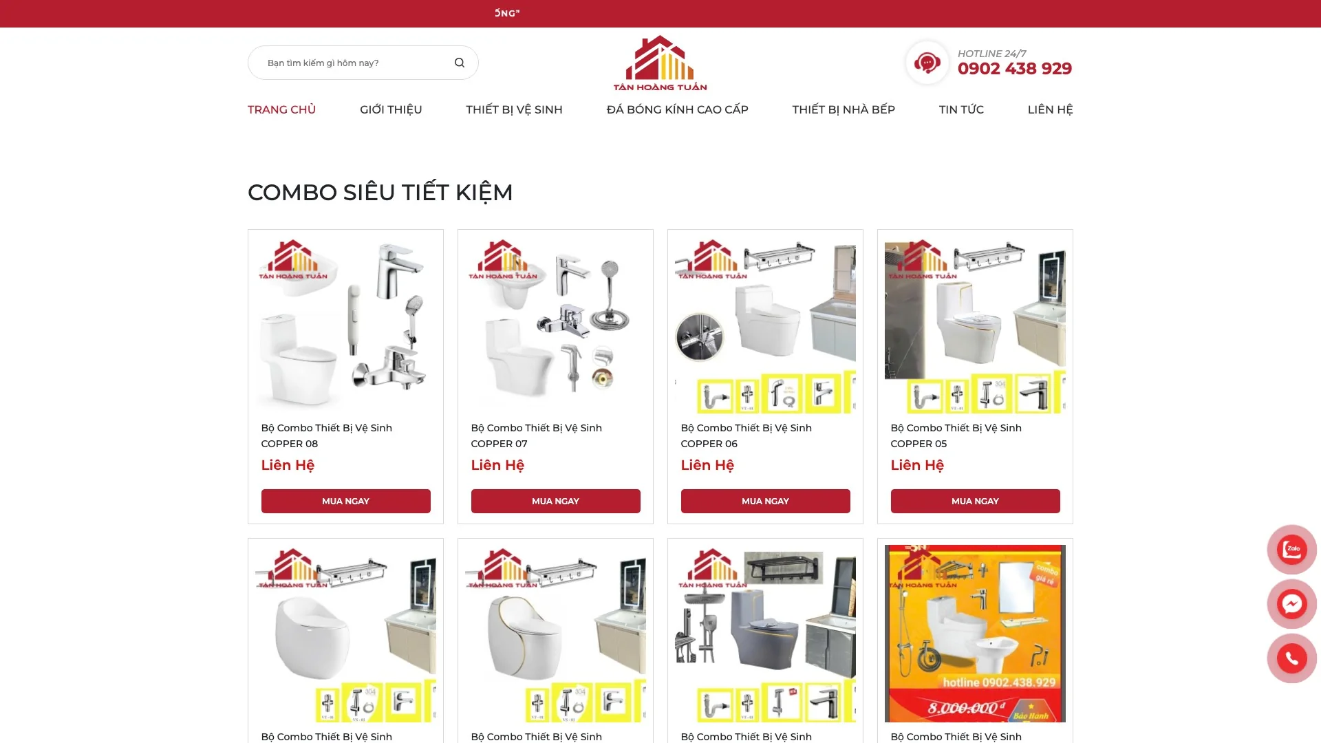 VLXD Tân Hoàng Tuấn production website preview